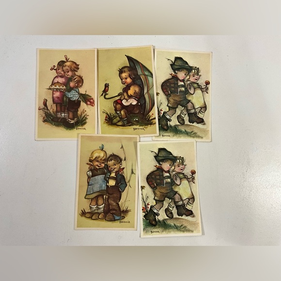 Unique Vintage Other - Vintage Lot of 5 Alfred Mainzer “Bonnie” Hummel like Kids Postcards Belgium
